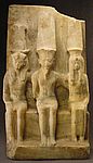 Amun mit Thutmosis I. und Königin Ahmes.